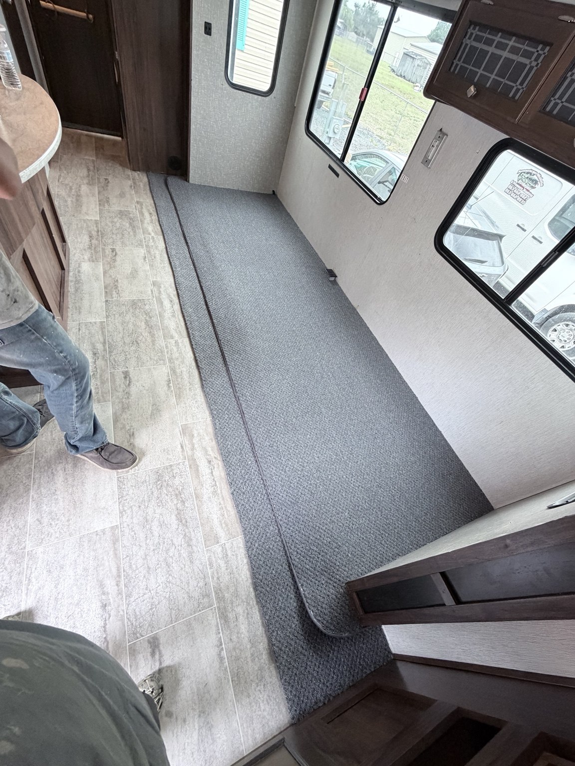 Finished RV interior work